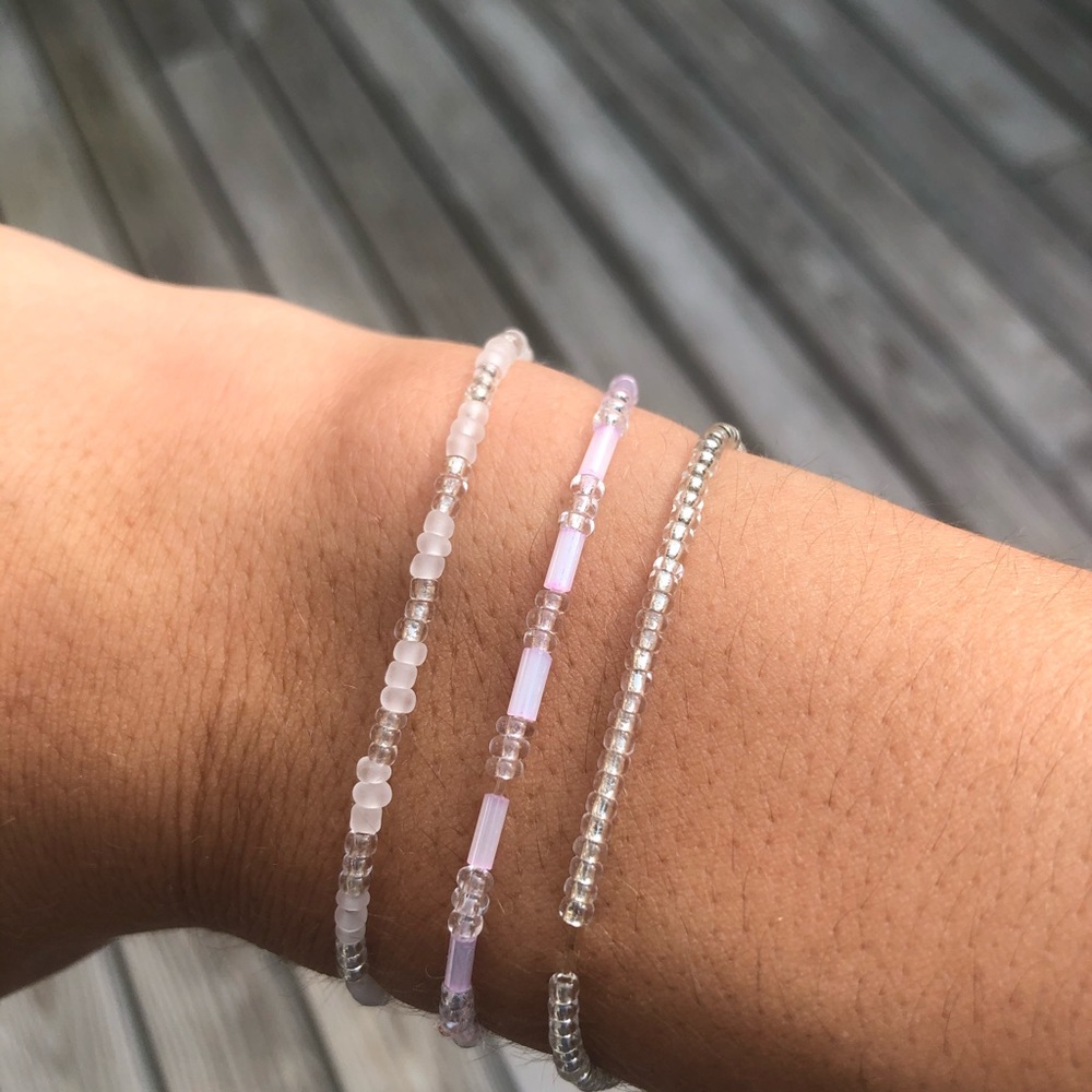 beach vsco glass seed beed bracelets